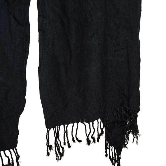 Black Long Scarf Wrap - Picture 2 of 5